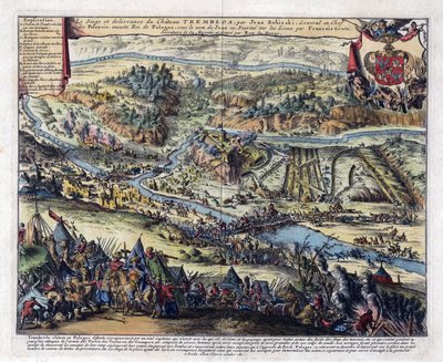 Guerre polono turque (1672-1676) -La bataille de Trembowla (Terebovlia, Ukrine) - 1675年对Trembowla的围攻 - Oeuvre de Romeyn de Hooghe (1645-1708) - 1690 - 版画，水彩 - 35,2x42,6 - 私人收藏 作者 罗曼·德·豪格