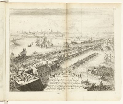 帕尔马的斯海尔德河大桥，1585 年
法尔内塞桥（作品名称）
法兰德斯战争（系列标题） 作者 唐璜德莱德斯玛