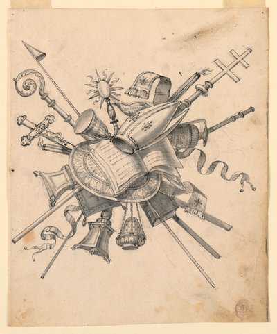 绘画，奖杯与教会物品，1830-1850 年 作者 罗莫洛·阿奇里·利夫拉尼