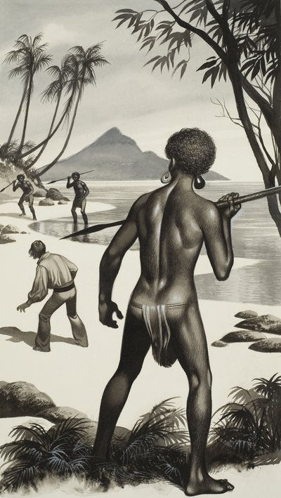 赫尔曼-梅尔维尔（1819-91）（水粉画，纸本） 作者 罗恩·恩布尔顿