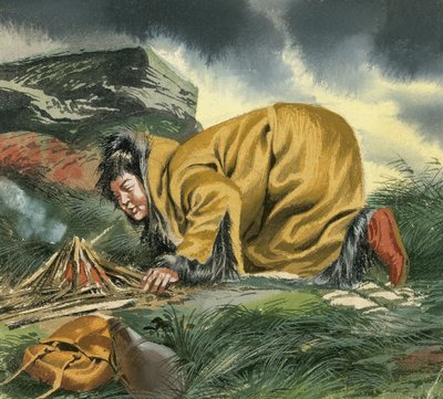 挤在火堆旁的马可-波罗 作者 罗恩·恩布尔顿