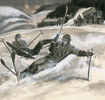 滑雪者和造雪机 作者 罗恩·恩布尔顿