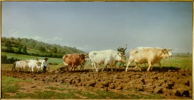 Le plowing nivernais, le sombrage Marie Rosalie Bonheur 的画作，Dit Rosa Bonheur (1822-1899) 1849 年 1.3x2.6 米巴黎，奥赛博物馆 作者 粉红色的快乐