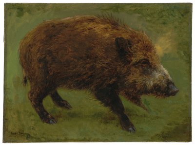 野猪（布面油画） 作者 粉红色的快乐