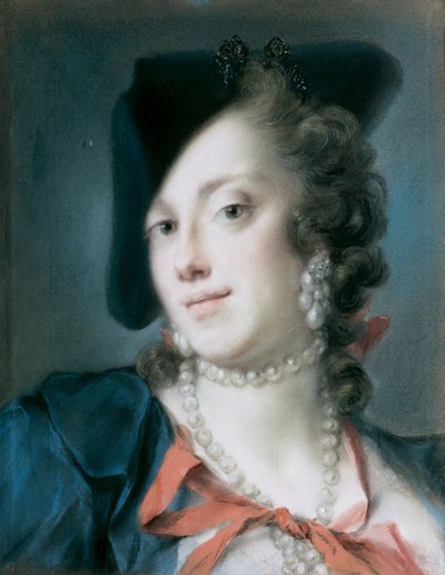 Barbarigo府的一位威尼斯女士Caterina Sagredo Barbarigo，约1735-1739年 作者 Rosalba Giovanna Carriera