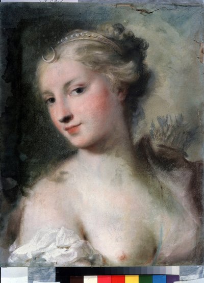 "黛安娜》（Diana）粉彩画，罗莎芭-乔凡娜-卡里埃拉（1657-1757 年）创作，约 1746 年 莫斯科普希金博物馆 作者 Rosalba Giovanna Carriera