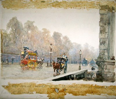 雨天的Grosvenor Place 作者 罗斯·梅纳德·巴顿