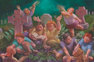 朗读以赛亚书》，2006 年（布面油画） 作者 罗斯玛丽·阿德科克