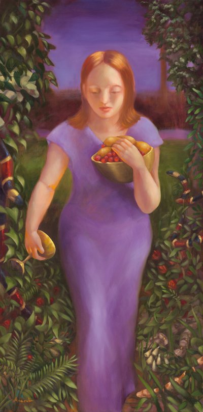 诗篇 23：在我的敌人面前》，2008 年（布面油画） 作者 罗斯玛丽·阿德科克