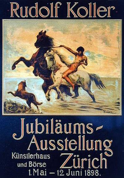 在苏黎世举办的大庆展览 "Jubilaums Ausstellung "的广告海报复制品 作者 鲁道夫·约翰·科勒