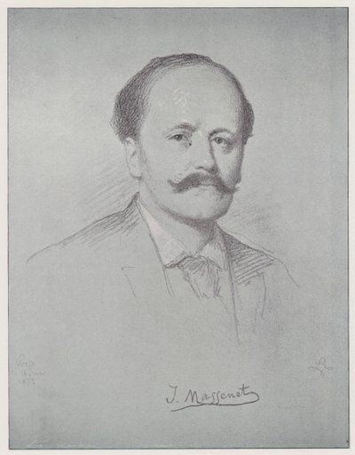 Jules Emile Frederic Massenet (石版画) 作者 鲁道夫·莱曼（Rudolf Lehmann）