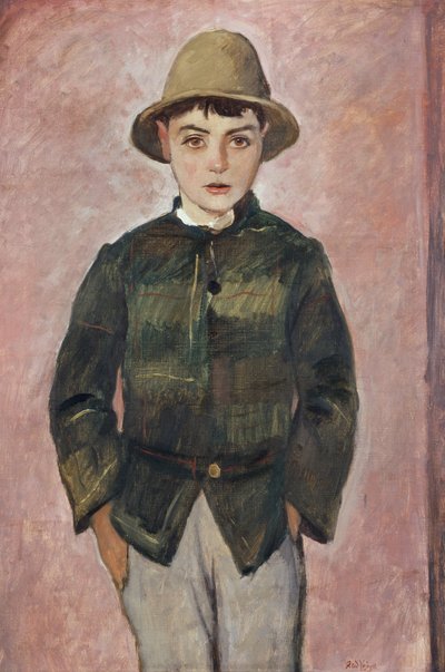 乡村男孩，1928 年左右（布面油画） 作者 鲁道夫·韦杰里奇