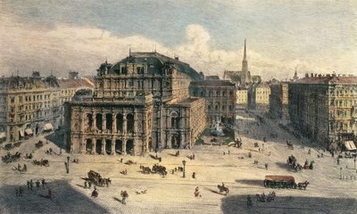 维也纳国家歌剧院，c.1869 作者 阿尔特的鲁道夫