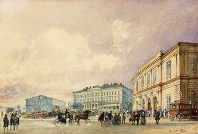 维也纳南站； Sudbahnhof，维也纳，1852年 作者 阿尔特的鲁道夫