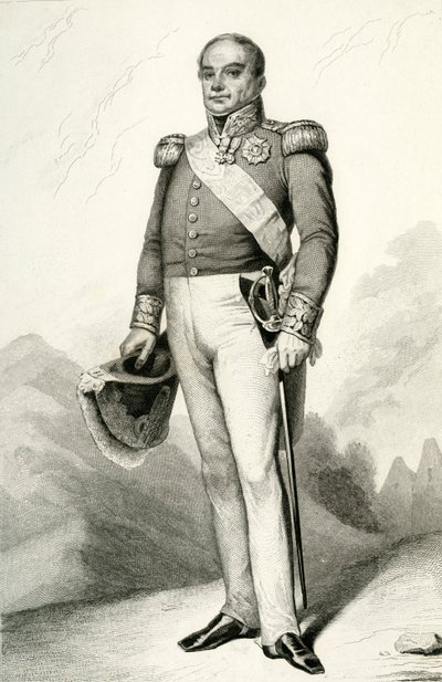 乔治-穆顿，洛博伯爵，1804年，1839年。 作者 休息