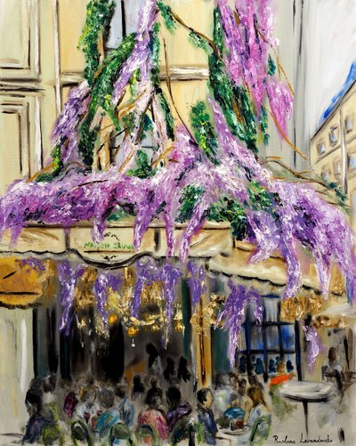 Maison Sauvage Paris - 紫藤，2023 年（布面油画） 作者 鲁斯拉娜·莱万多夫斯卡