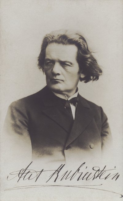 Anton Rubinstein, Russian composer, conductor and pianist (b/w photo) 作者 俄罗斯摄影师（之后）