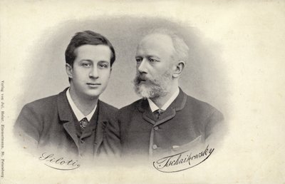 Siloti和Tchaikovsky的肖像 作者 俄罗斯摄影师