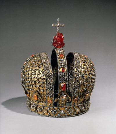 皇后安娜约阿诺夫娜皇冠，圣彼得堡，1730年（银，金和宝石） 作者 Russian School