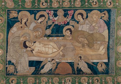 The Entombment，莫斯科学校，1678年（刺绣丝绸） 作者 俄语学校
