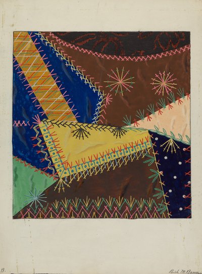 疯狂的被子，约1940年。 作者 露丝·M·巴恩斯