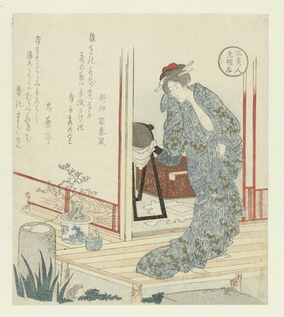 高美后
光明星（物品上的标题）
三美人（系列名称）
三美人（物品上的系列名称） 作者 尺药亭