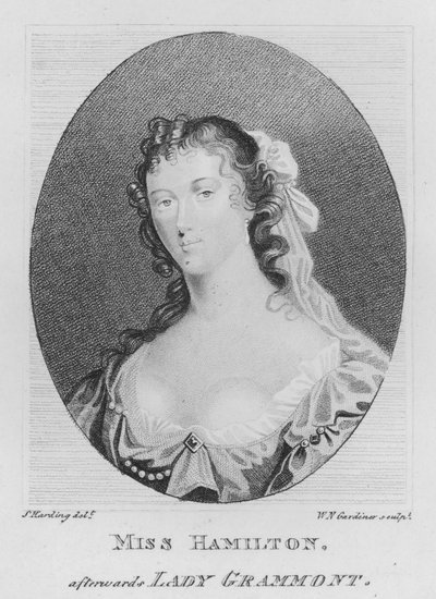 Miss Hamilton, afterwards Lady Grammont (engraving) 作者 S.（之后）哈丁