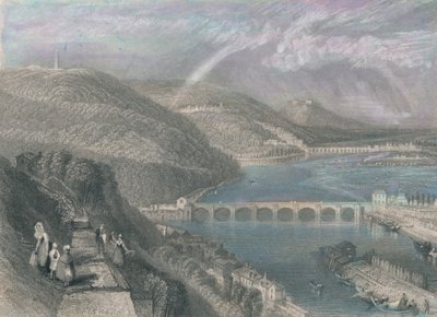 来自塞夫勒的圣云之桥》，1835年 作者 费舍尔