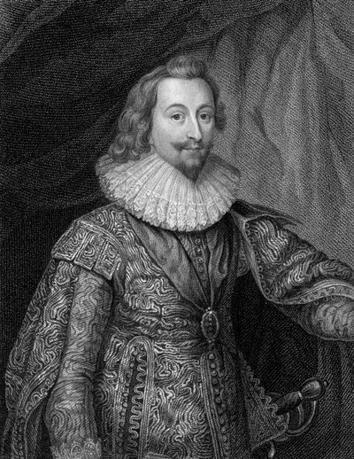 乔治·维利尔斯（George Villiers），白金汉公爵1st 1592-1628，1824年。 作者 弗里曼