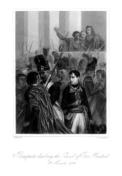拿破仑·波拿巴1721-1818年解散五百国议会，1845年。 作者 弗里曼