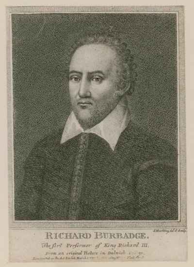 Richard Burbadge，King Richard III的第一位演员 作者 哈丁