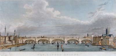 从西边看伦敦桥和泰晤士河上的船只，1829年 作者 S罗杰斯