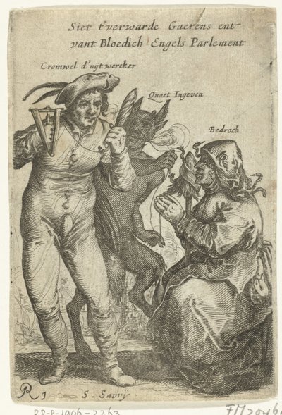 关于克伦威尔的漫画，约 1652-1654 年
Siet t