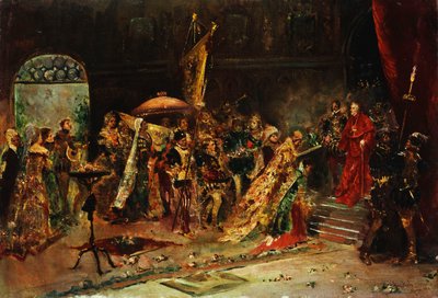 演示给红衣主教，1877年 作者 萨尔瓦多·桑切斯·巴布多