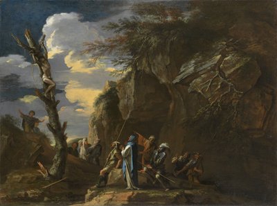 波利克拉特斯的受难，c.1664（布面油画） 作者 救世主罗莎