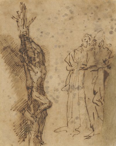 学习宝crat？被钉十字架，c.1662 作者 救世主罗莎