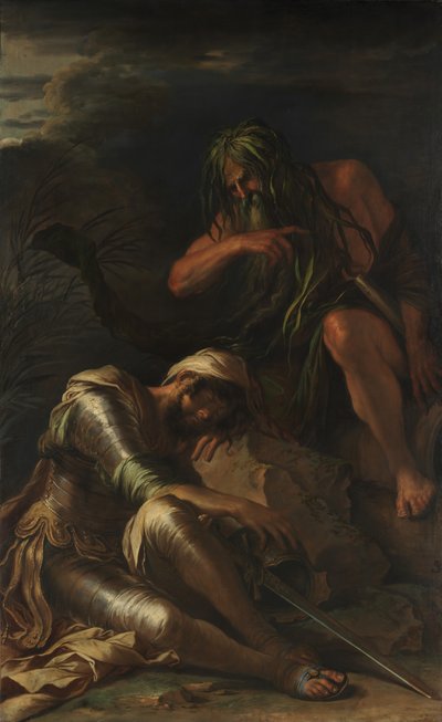 埃涅阿斯之梦，1606-65年。 作者 救世主罗莎