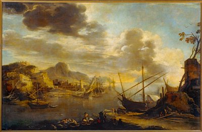 萨莱诺湾（布面油画） 作者 救世主罗莎