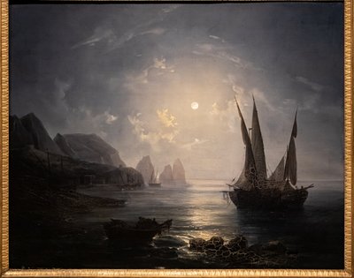 卡普里夜曲，约 1843 年（布面油画） 作者 萨尔瓦多·费戈拉