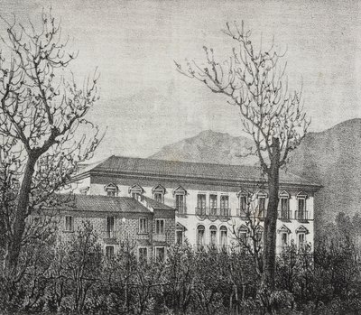 意大利坎帕尼亚阿韦利诺学院，Salvatore Puglia 石版画，Poliorama Pittoresco，n 2，8 月 20 日 作者 萨尔瓦多·普利亚