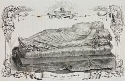 朱塞佩-桑马尔蒂诺（Giuseppe Sanmartino，约 1720-1793 年）的《面纱下的基督》，意大利坎帕尼亚那不勒斯圣塞韦罗教堂，Salvatore Puglia 的石版画，选自 Poliorama Pittoresco，第 33 期，3 月 26 日 作者 萨尔瓦多·普利亚
