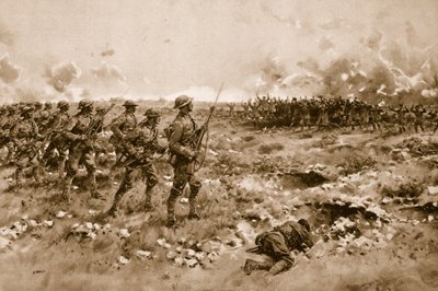 他们最后的希望：士气低落的德国士兵恳求前进的英国军队宽大处理（石刻） 作者 塞缪尔（后）贝格