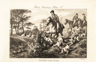 Mounted huntsmen watching as hounds find a hare 作者 塞缪尔·霍威特（之后）