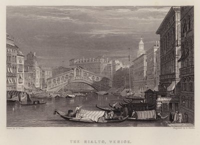 The Rialto, Venice (colour litho) 作者 塞缪尔（之后）普鲁特