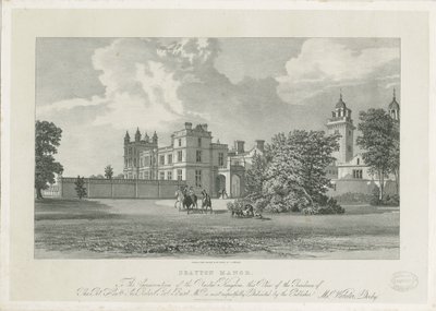 德雷顿·巴塞特（Drayton Bassett）-“德雷顿庄园”（Drayton Manor）：版画，nd [？19th cent] 作者 塞缪尔·雷纳