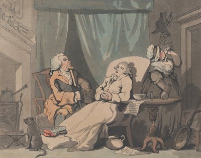 单身汉》，1787年12月28日。 作者 Samuel Alken
