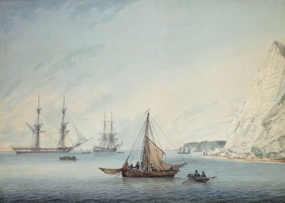 莎士比亚悬崖下的航运，1806年 作者 塞缪尔·阿特金斯