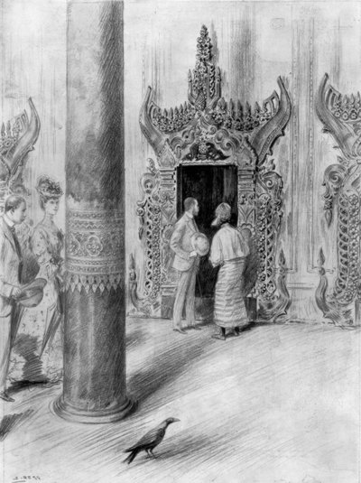 1906年，缅甸曼德勒国王西伯斯王宫的威尔士亲王和公主 作者 塞缪尔·贝格