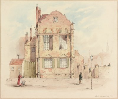 Forth House，泰恩河畔纽卡斯尔，1843年（铅笔和纸上写的） 作者 塞缪尔·比尔斯顿