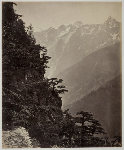 无题[山坡和山脉]，约1865年。 作者 塞缪尔·伯恩